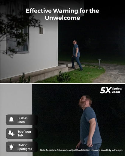 REOLINK PoE Security Camera RLC-811A 5X Optical Zoom, 4K Color Night Vision | 123° FoV, Outdoor Wired IP, Human/Vehicle/Animal Smart Detection, 2 Way Talk, Supports up to 512GB microSD Card