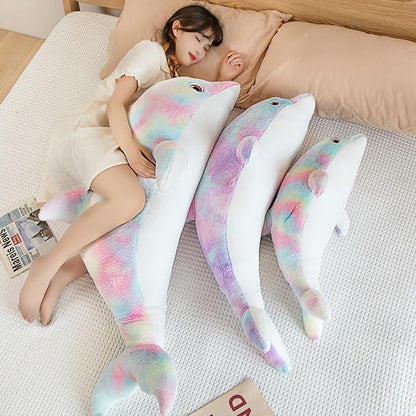 Dolphin Stuffed Animals Plush Toy Pillow Soft Sea Animal Doll Purple Orchid 19.2 Inches
