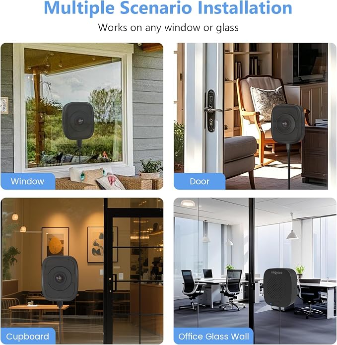 5MP 3K Magnetic Window Camera, Indoor Window Security Camera for Home with Full Color Night Vision,5GHz&2.4GHz WiFi 6,AI Human Vehicle Detection,2-Way Audio, No Drill, 24/7 Recording
