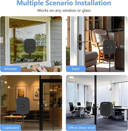 5MP 3K Magnetic Window Camera, Indoor Window Security Camera for Home with Full Color Night Vision,5GHz&2.4GHz WiFi 6,AI Human Vehicle Detection,2-Way Audio, No Drill, 24/7 Recording