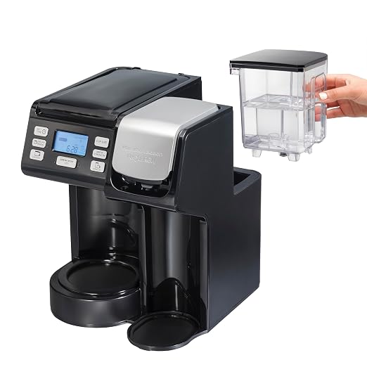 Hamilton Beach FlexBrew Trio 2-Way Drip & Single Serve Coffee Maker | Single Serve Coffee Maker & 12 Cup Coffee Maker | Compatible With K-Cups, Pods or Grounds | Fast Brewing | Black | 49902JN