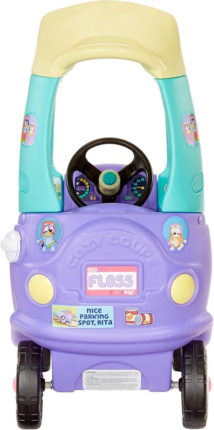 Little Tikes Bluey Grannies Car Coupe with 2 Accessories, Bluey Foot-to-Floor Ride-On, for Boys and Girls Ages 1.5-5 Years