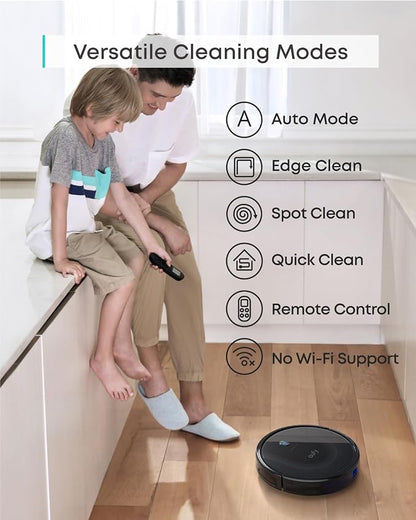 eufy 11S MAX Robot Vacuum Cleaner, Super Thin, Quiet | Self-Charging, Easy to use, Cleans Hard Floors to Medium-Pile Carpets, Black