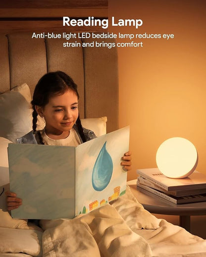 Hifree Touch Lamp, Multicolor Night Light for Kids, Small LED Table Lamp for Bedroom, Dimmable Bedside Lamp with Warm & White Light