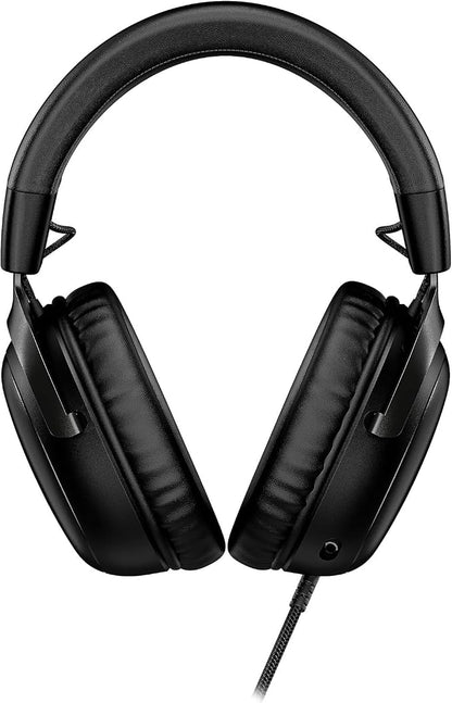 HyperX Cloud III – Wired Gaming Headset, PC, PS5, Xbox Series X|S, Angled 53mm Drivers, Spatial Audio, Memory Foam, Durable Frame, Ultra-Clear 10mm Mic, USB-C, USB-A, 3.5mm – Black
