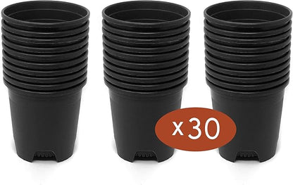 Wholesale Bulk Nursery Pot 4.5 Inch Black Plastic Planters 30-Pack 0.35 Gallon Pots for Outdoor Indoor Plants Gardening Flower with Drainage Holes