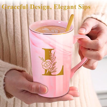 Personalized Ceramic Coffee Mug with Lid Tea Cup Women Lady Boss Gifts Coworker Colleague Manager Team Member Employee Boss Executive Assistant Inter Birthday Farewell Leaving Retirement Christmas,L