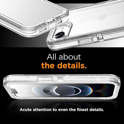 AICase for iphone 17e Case/iphone 16e Case Clear 2026 3 in 1 Heavy Duty Drop Protection Full Body Rugged Shockproof/Dust Proof 3-Layer Military Protective Tough Durable Cover for iphone 17E/16E 6.1"_1