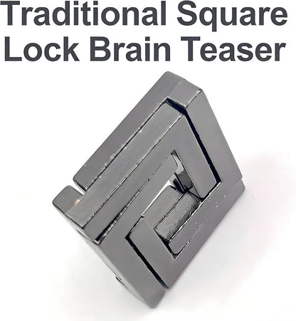 MAGIKON Traditional Brain Teaser, Classical Puzzle Magic Toy (Square Lock)