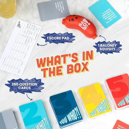 You Who?! Conversation Card Game – Funny Family Party Game of Questions, Icebreaker Game for Teens & Adults, Fun for Game Night & Groups