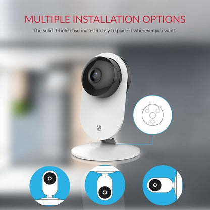 YI Pro 2K Home Security Camera, 2.4Ghz Wired Indoor Camera with Person, Vehicle, Animal Smart Detection, Phone App, Compatible with Alexa and Google Assistant 2Packs