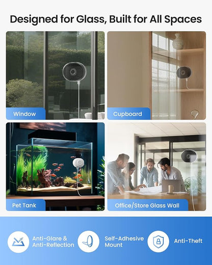 ZOSI 4 x C680 2K Window Security Camera with Full Color Night Vision, 3MP Indoor Plug-in WiFi Camera for Home Security, Human Vehicle Detection, 2.4/5GHz WiFi, 24/7 Recording, Easy & Quick Install