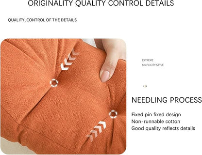 Back Pillow for Chair, Lumbar Support Pillow for Office Chair Lower Back Pain Relief Soft Cushion Car Bed Couch Sitting High Elasticity (Orange, 35cm*16cm*20cm)