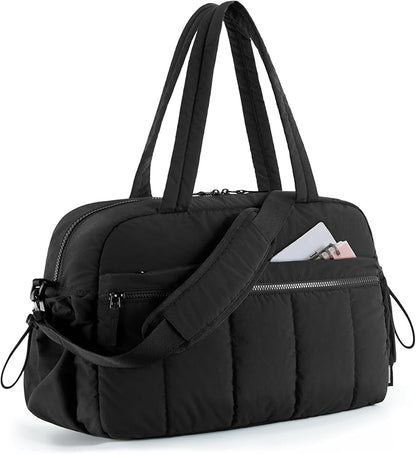 BAGSMART Duffle Bag for Travel, Gym Bag for Women, Weekender Carry on Bag | PVC Wet Pocket, Airline Approved Personal Carry-on Size, Fits Under-seat, One Bag for Gym, Travel, Hospital, Overnight