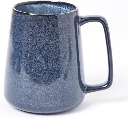 Large Ceramics Coffee Mugs,24 OZ,Large Handle Design,Extra Large Tea and Coffee Cup for Office and Home，Microwave And Dishwasher Safe(Color:24 oz blue)