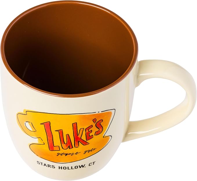 Silver Buffalo Gilmore Girls Luke's Lipstick Stain, Ceramic Mug, 18oz | Logo, 0.53 Liters