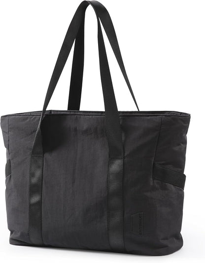 BAGSMART Tote Bag for Women, Tote Bag with Zipper Work Tote with Compartments Nurse Shoulder Hanbag for Travel, Gym