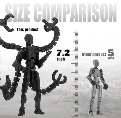 Assembly Completed T13 7.2inch Action Figure 3D Printed Multi-Jointed Movable T13 Nova 13 Robot 13 Action Figure Desktop Decorations for Game Lovers