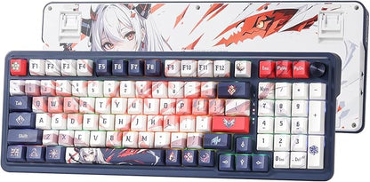 Redragon K686 PRO Wireless RGB Gasket Gaming Keyboard, Dye-Sub Anime Keycap | Multi-Function Control Wheel, 0-Delay Tri-Mode, Cushioned 5-Layer Noise Dampening for Creamy Thocky Sound, Practical 98 Keys