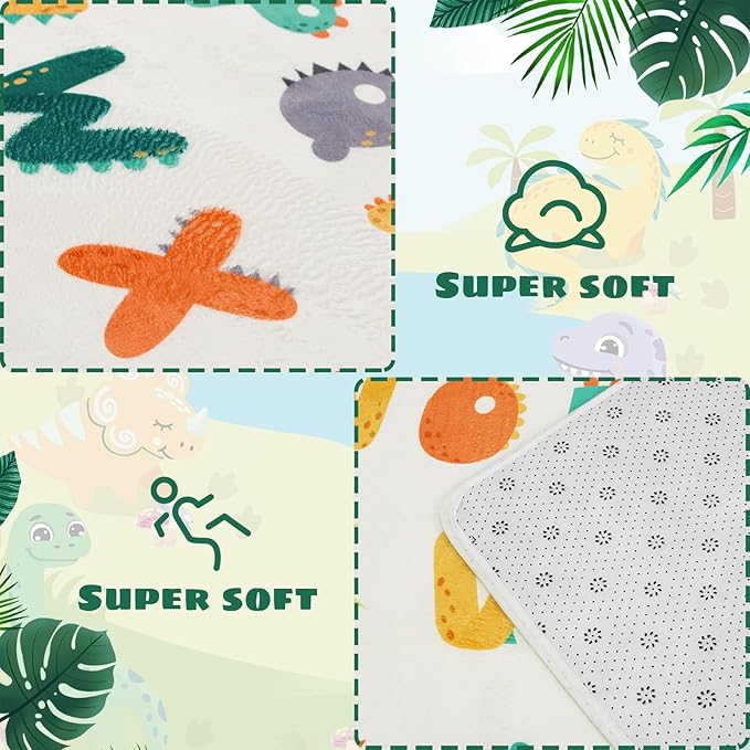 Kids Rug for Playroom,78.7 X 59 Inch Dinosaur Kids Play Mat ABC Classroom Rug,Non-Slip Cute Alphabet Rug Soft Kids Floor Mats Carpet,Toddler Baby Playroom Mat for Kids Room Classroom Playroom