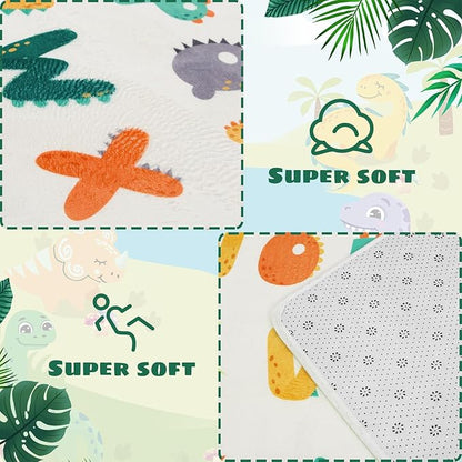 Kids Rug for Playroom,59 X 39.3 Inch Dinosaur Kids Play Mat ABC Classroom Rug,Non-Slip Cute Alphabet Rug Soft Kids Floor Mats Carpet,Toddler Baby Playroom Mat for Kids Room Classroom Playroom