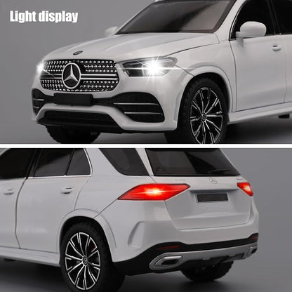 WAKAKAC Compatible for 1/24 Alloy Die-cast GLE 350 Toy Car with Sound and Light Pull Back Collection Model Car for Kids Gift （White）