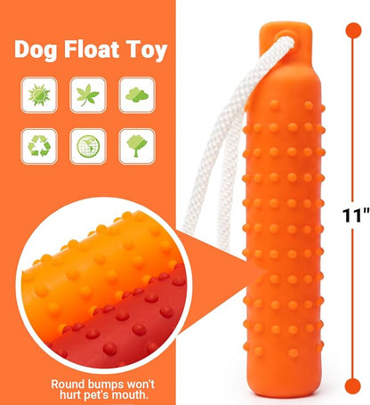 Dog Float Toy - Interactive Training Bumper & Fetching Retrieving Dog Water Toys Dummy Outdoor - Lightweight for Float on the Water Pool Fetch Rope Dog Toys for Small, Medium, Large Dogs