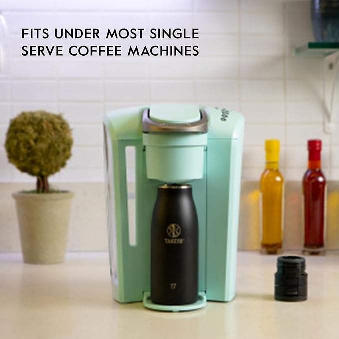 Takeya Traveler Stainless Steel Travel Coffee Mug with Flip-Lock Lid (17 oz, Aqua)- Leakproof Insulated Mug for Coffee & Tea