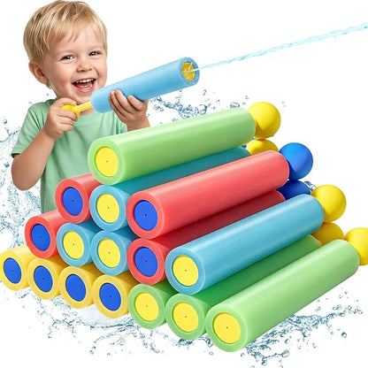 Lehoo Castle 16 Pack Water Blasters for Kids, Foam Water Guns Squirter for Kids, Squirt Guns Bulk for Pool Beach Party Favors, Summer Outdoor Toys for Boys Girls