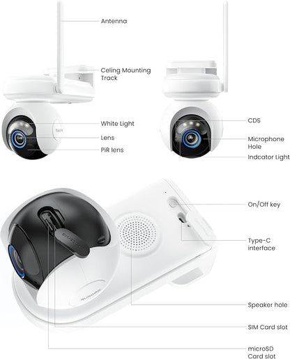 REOLINK Security Cameras Wireless Outdoor, Solar Camera for Home Security | 24/7 Continuous Recording, 2K ColorX Night Vision, 6 Months Battery Life, Smart AI Detection & Auto Tracking, 12W Solar Panel