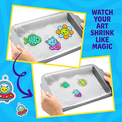 Shrinky Magic Craft Kit for Kids - Shrink Kit for Girls - Arts and Crafts for Kids Ages 4-8, 6-8, 8-12 - Craft Kits - 6 7 8 Year Old Girl Birthday Gifts - Toys for Girls 8-10 - Gift for Boys Ages 6+
