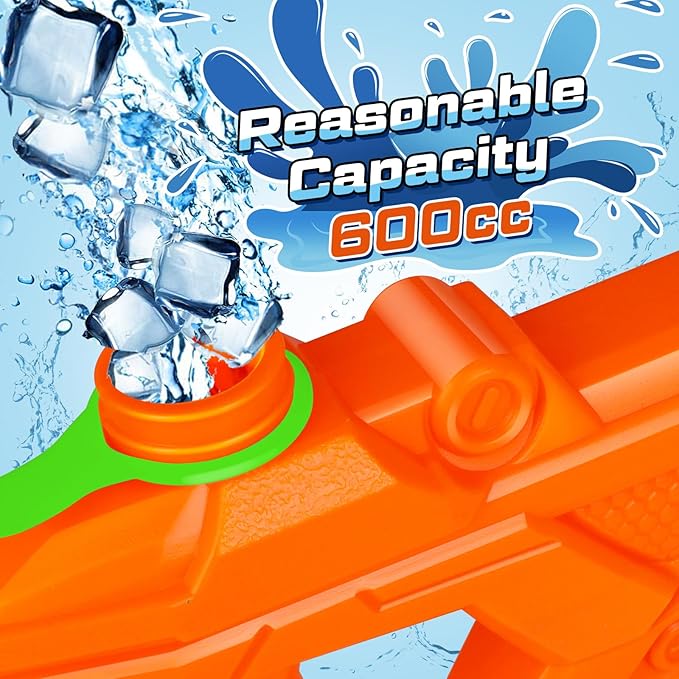 Quanquer Water Guns for Kids Adults - 3 Pack Super Squirt Water Toy Gun 600CC High Capacity Long Shooting Range Soaker Blaster for Swimming Pool Beach Outdoor Fighting Party