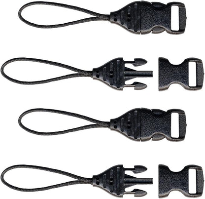 OP/TECH USA 1301082 Mini QD Loops - 1.5mm - System Connectors (Black) - Set for Cameras, Cell Phones & Binoculars