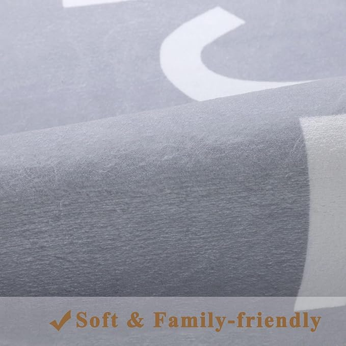 Topotdor Kids Play Rug Alphabet Nursery Area Rug Extra Large Soft Crawling Play Mat for Children Toddlers Bedroom (47x70 inch,Grey)