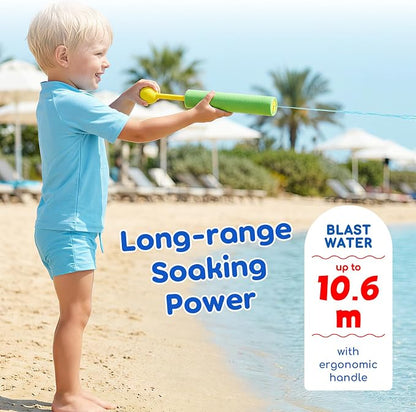 Lehoo Castle Water Guns 12 Pack, Super Water Blaster Soaker Foam Squirt Guns Bulk Beach Pool Outdoor Toys Summer Party Family Games for Kids Adults
