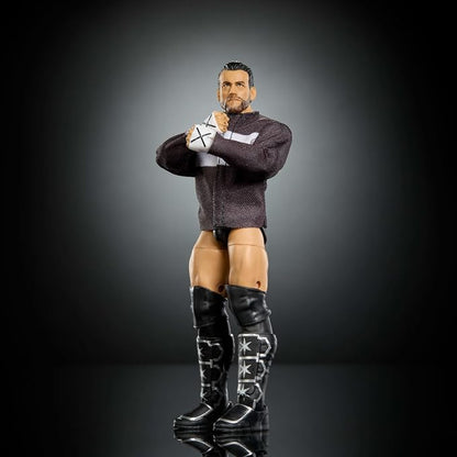 Mattel WWE Elite Action Figure & Accessories, Series #124 Set, 6-inch Collectible CM Punk with 25 Articulation Points & Swappable Hands