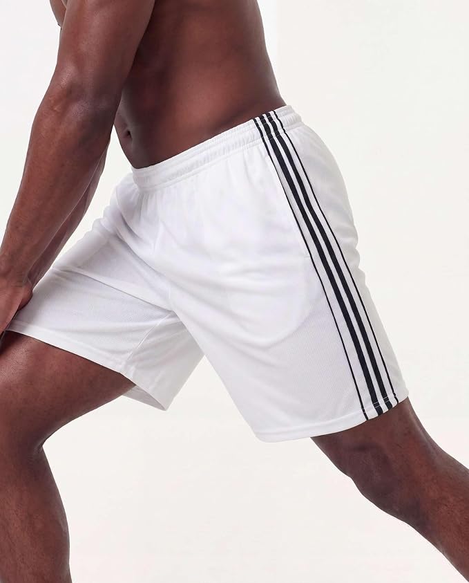 5 Pack Men's Mesh Shorts Athletic Basketball Sports Gym Workout Pockets | Cooling Moisture-Wicking, 9", Long, Quick-Dry, Breathable, Elastic Drawstring Waistband. Running, Exercise, Soccer, Training.