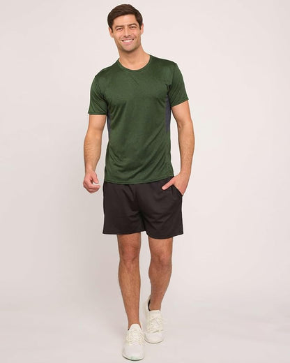 5 Pack Men's Dry Fit Short Sleeve T-Shirt Gym Workout Athletic Running Tee | Cooling, Moisture-Wicking, Crew Neck, Quick-Dry, Breathable, Active, Exercise, Fitness, Basketball, Cycling, Hiking, Tennis