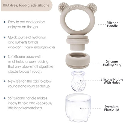 BIGSPINACH Frozen Breastmilk Teether & Forage Feeder Set Frozen Breastmilk Teether Tray