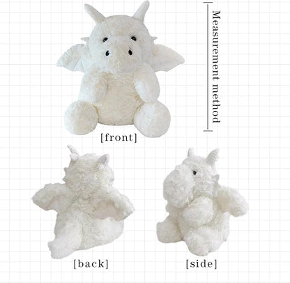 SUSULF Little Flying Dragon - Cute Stuffed Animal Plush Toy - Adorable Soft Dragons Toy Plushies and Gifts - Perfect Present for Kids (White,11.81in/30cm)