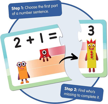 hand2mind Numberblocks Adding and Subtracting Puzzle Set, Addition and Subtraction Games, Number Puzzle, Math Games for Kids, Educational Toys, Toddler Matching Game, Preschool Learning Activities