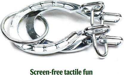 MAGIKON Traditional Brain Teaser, Classical Metal Horseshoe Puzzle (Silver, Normal)