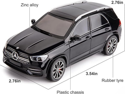 WAKAKAC Compatible for 1/24 Alloy Die-cast GLE 350 Toy Car with Sound and Light Pull Back Collection Model Car for Kids Gift (Black)