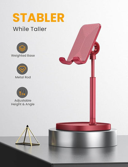 LISEN Cell Phone Stand Phone Holder for Desk, Gaming for Nintendo Switch | Office Desk Accessories for Women, iPhone Stand, Gadgets for Men Gifts, Office Decor, OtterBox Case, Switch, iPad, 4-10 in