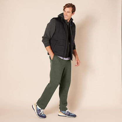 Amazon Essentials Men's Relaxed Straight Leg Fleece Open Bottom Sweatpant (Available in Big & Tall)