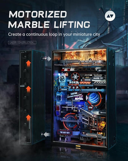 ROKR Marble Run Model Building Kit, 3D Puzzles for Adults, DIY Miniature Kit, Ideal Gift for Men and Women