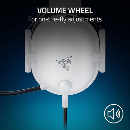 Razer BlackShark V2 X Wired PlayStation Gaming Headset, White | 50mm Drivers, Cardioid Mic, Lightweight, Comfortable Noise Isolating Earcups, For PS5, Xbox Series X, PC, Switch, 3.5 mm Jack