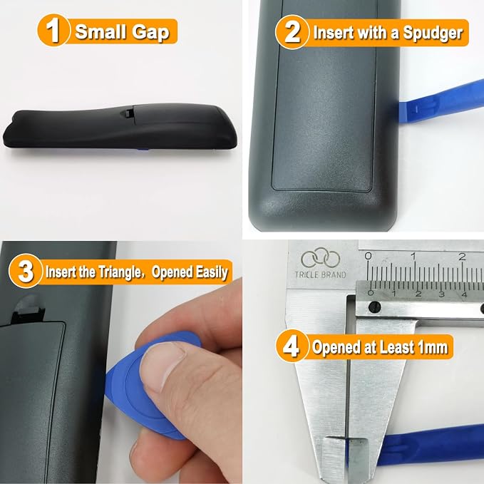 Repair Tools Kit for iPhone iPad MacBook Nintendo Switch PS4 Xbox Laptop - 10 Universal Triangle pry bar + 2 spudger + 2 Metal Triangular spudgers (0.87")