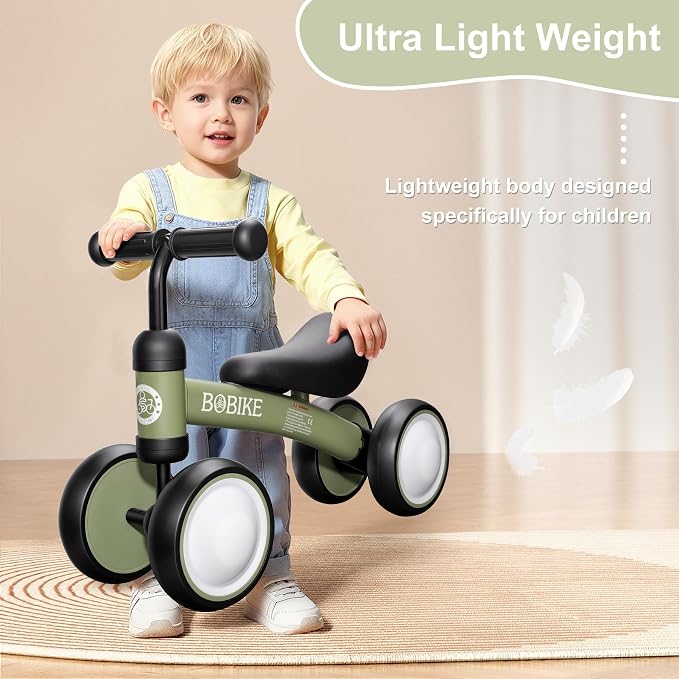 Baby Balance Bike Toys for 12-36 Months Kids Toy Boy and Girls Gifts Toddler Best First Birthday Gift Children Walker No Pedal Infant 4 Wheels Bicycle