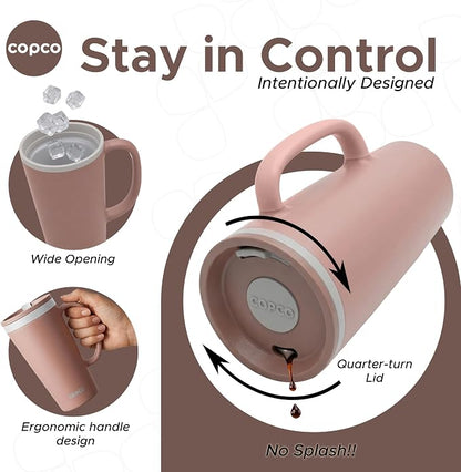 Copco Cone Desk Mug 16 Oz - Purple/Brown, Set of 2